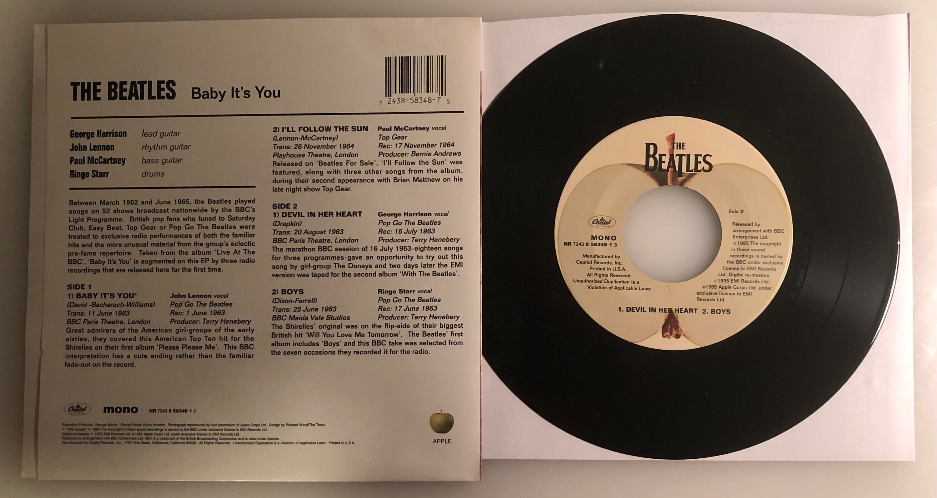 The Beatles - Baby It's You - Mint MONO 45 EP & PS - Etsy