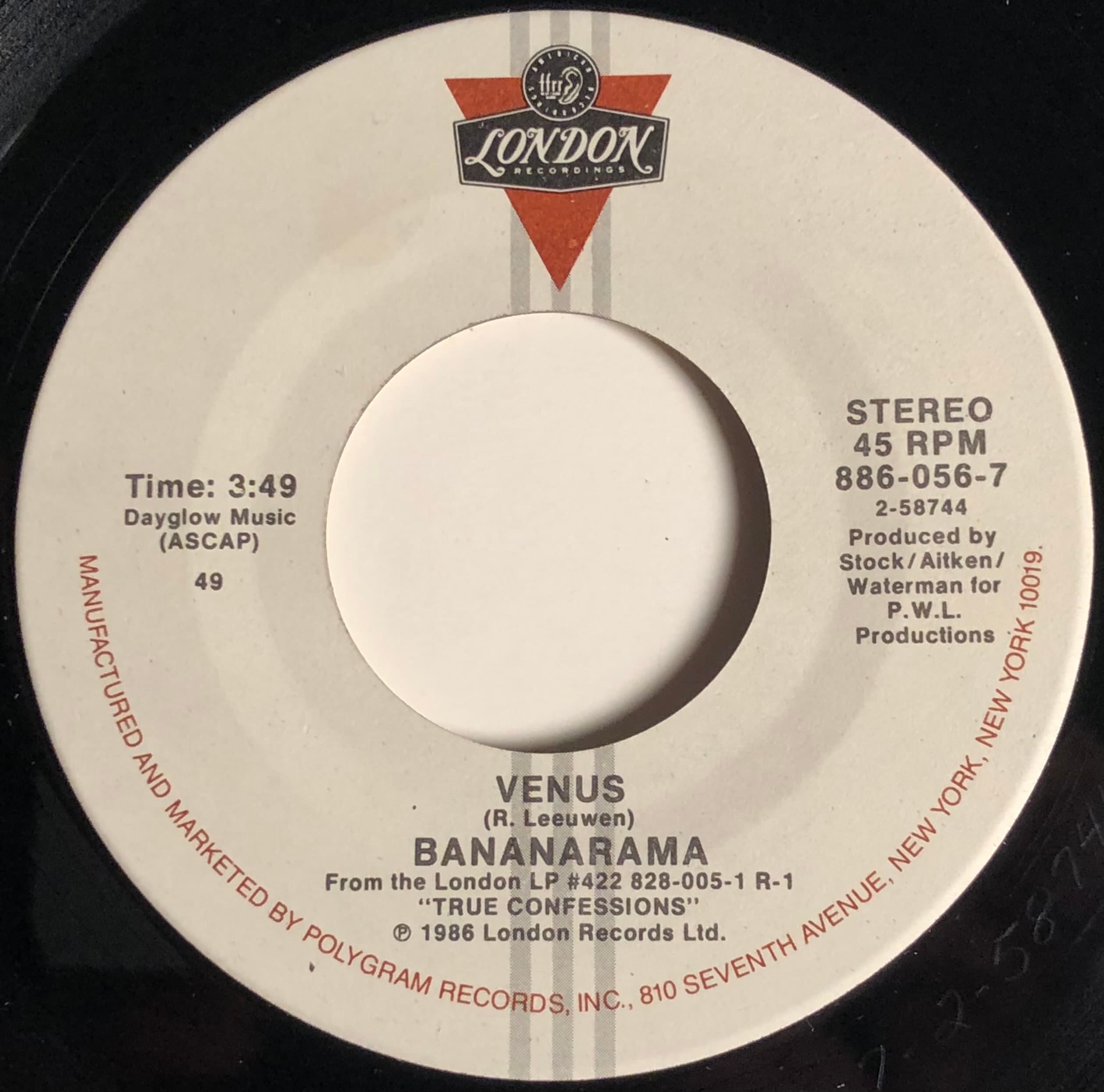 Bananarama / Venus & White Train / London 45rpm W PS / NM+ - Etsy