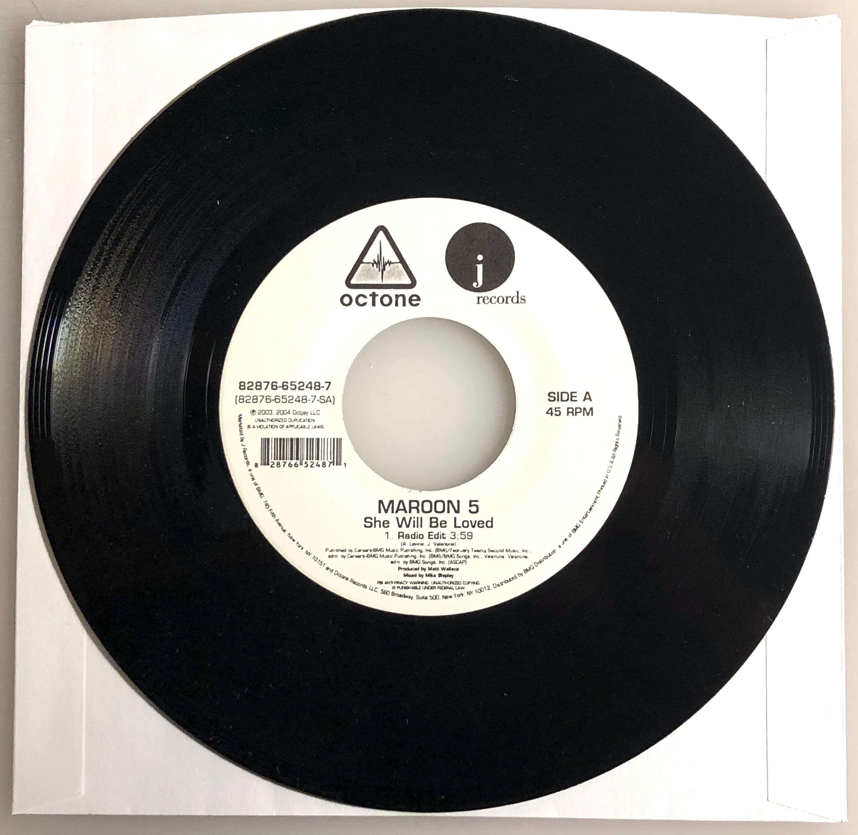 Maroon 5 / She Will Be Loved & Sunday Morning / 2004 Octone 45 Rpm