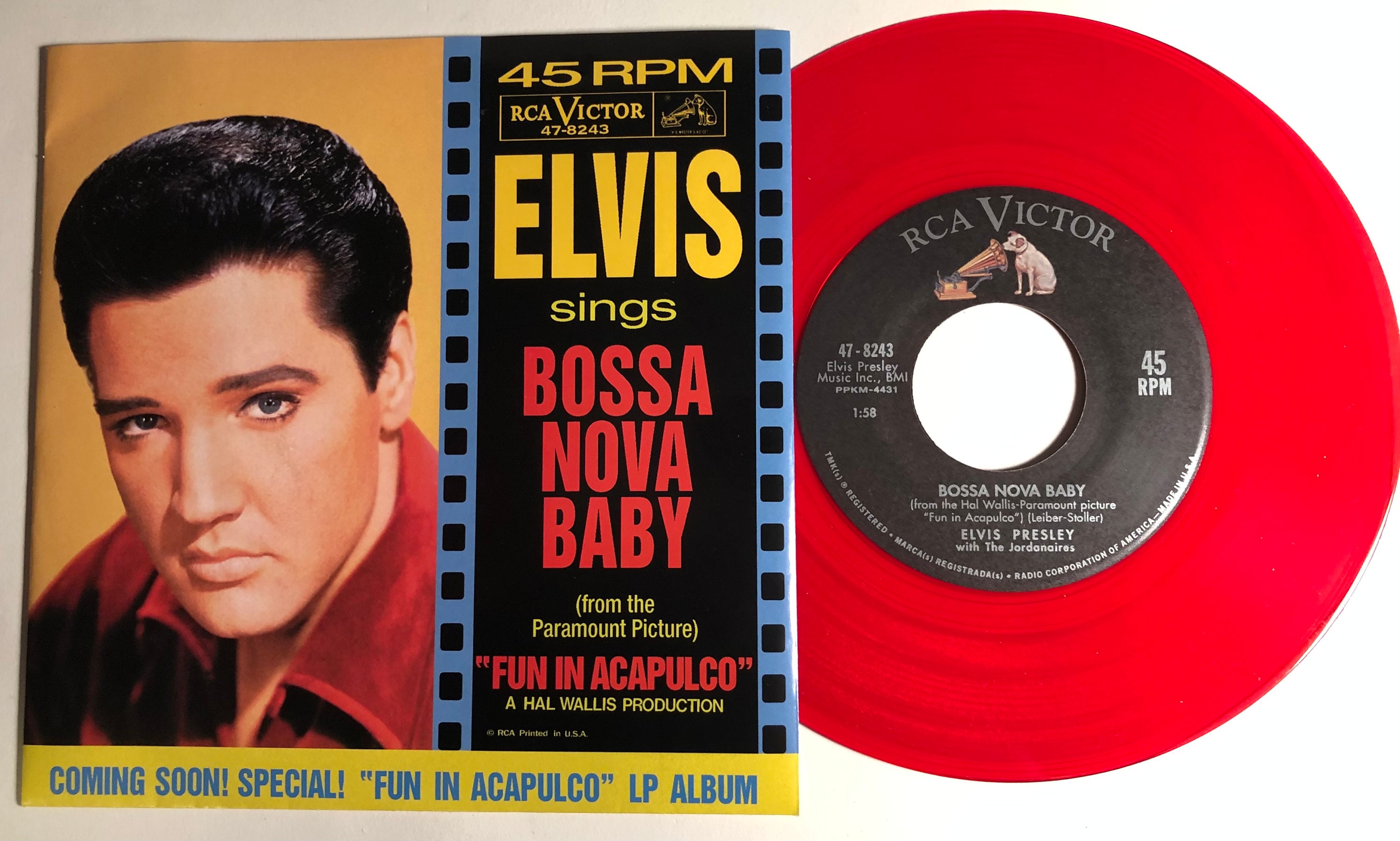 Buy Elvis Presley / Bossa Nova Baby & Witchcraft / RCA Red Vinyl Online in  India - Etsy