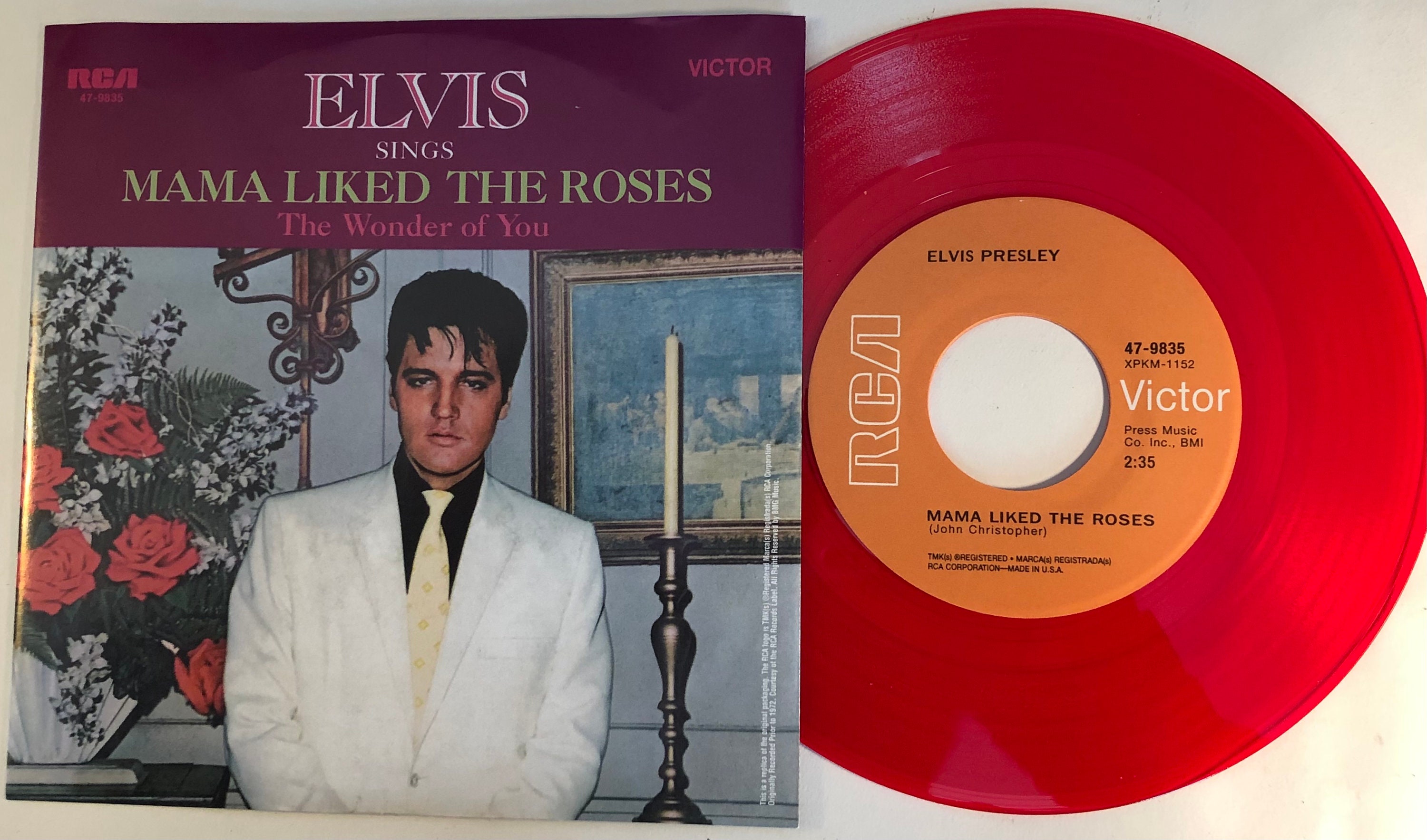 Elvis Presley / the Wonder of You & Mama Liked the Roses / RCA - Etsy