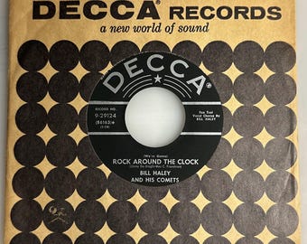 Bill Haley and His Comets / (We're Gonna) Rock Around The Clock / 1954 Decca 45 rpm / EX+