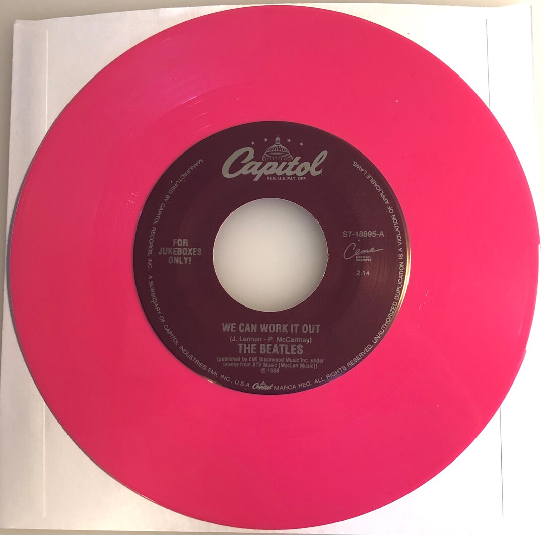 The Beatles / We Can Work It Out & Day Tripper / Pink Vinyl 45 / Mint ...