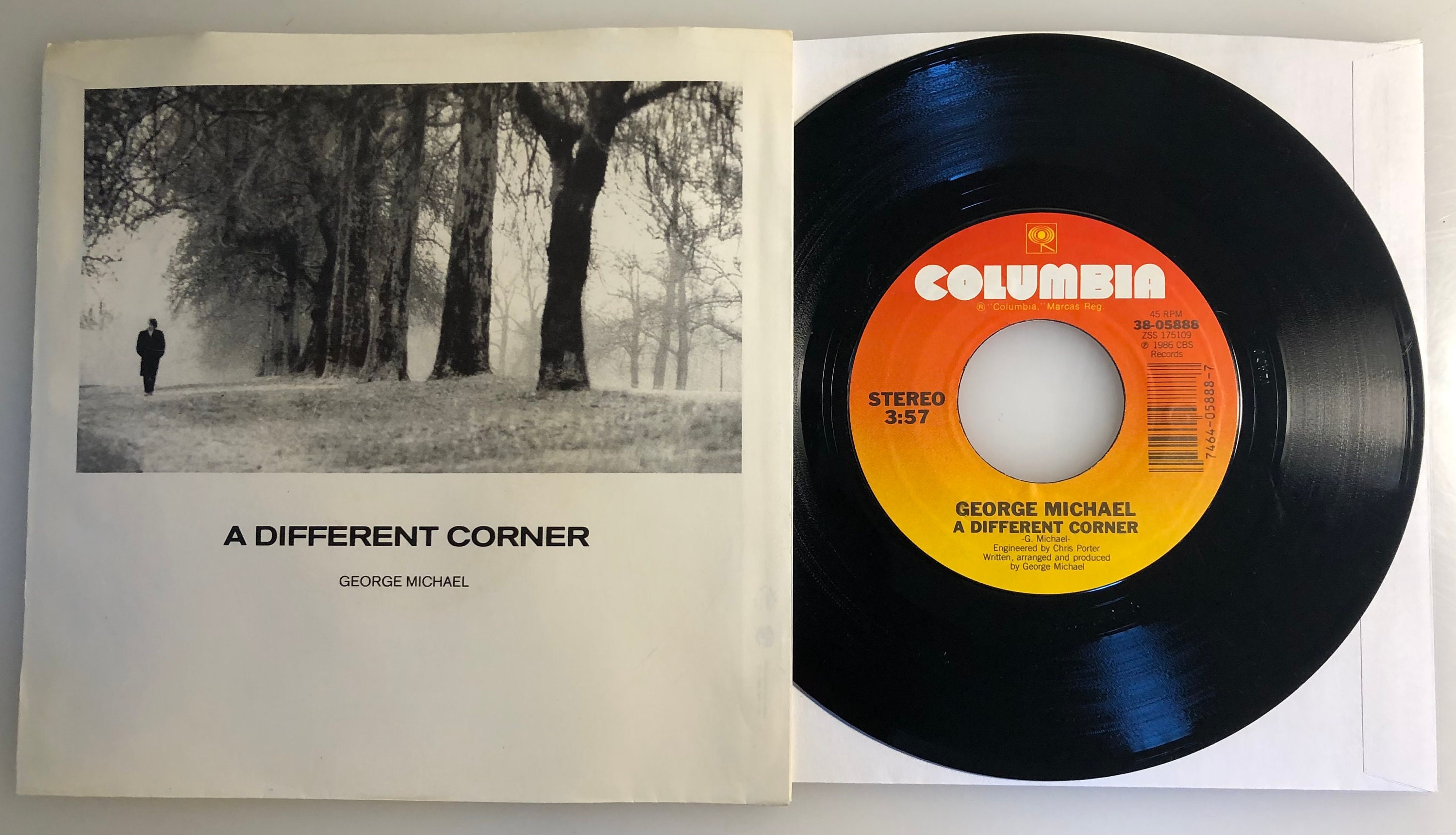 George Michael / A Different Corner / 1986 45 With Picture Sleeve