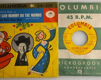 Jimmy Boyd: I Saw Mommy Do The Mambo, 1954 Columbia 45 w/ Rare Picture Sleeve