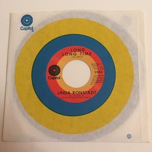 Original / Linda Ronstadt / Long Long Time / Original 1970 VG+++ Vinyl 45