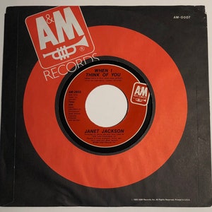 Janet Jackson / When I Think of You / 1986 A&M 45rpm / NM