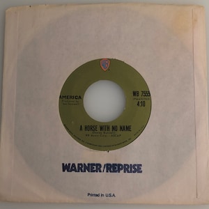 America / A Horse With No Name / Warner 45RPM / NM+