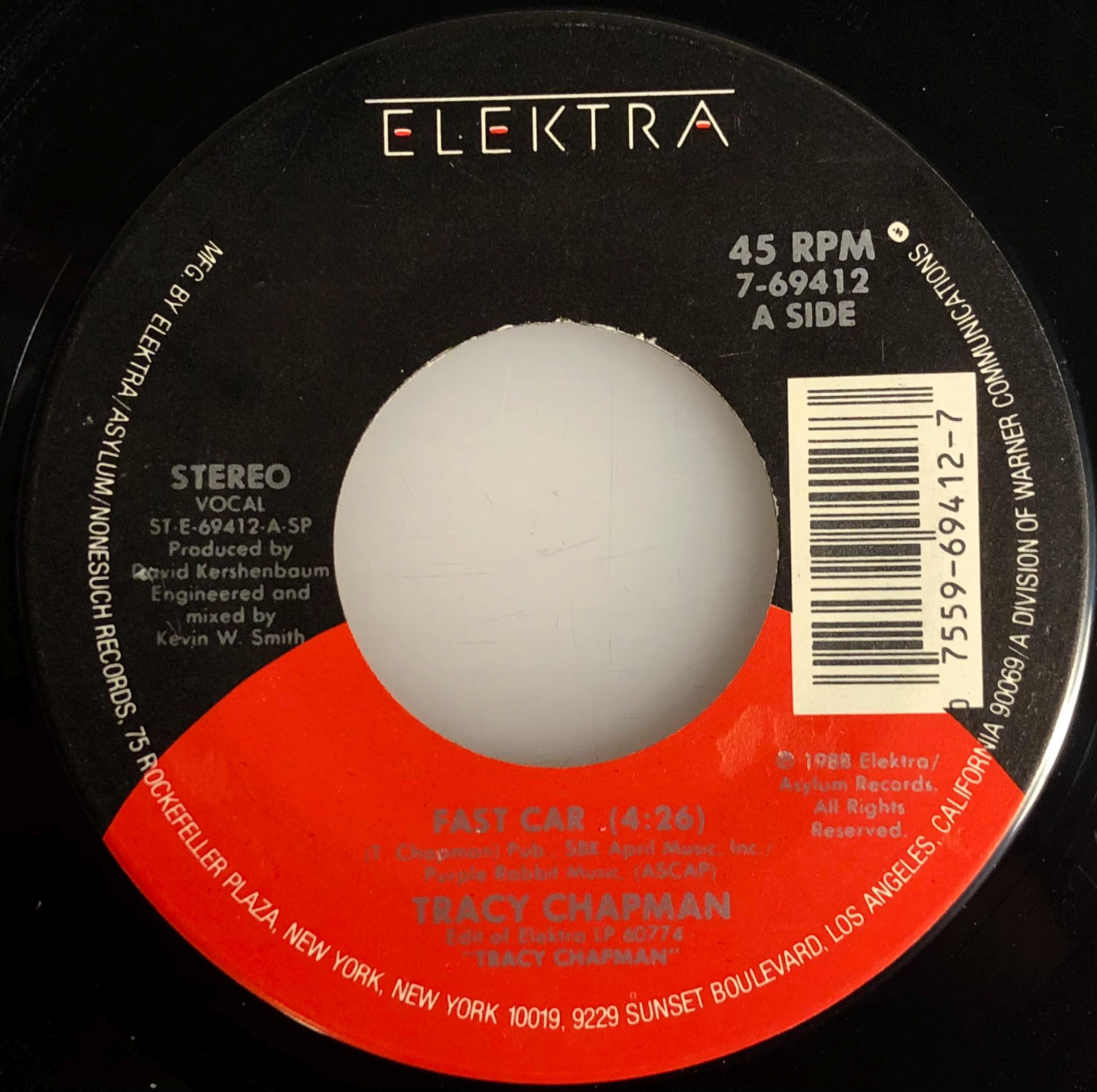 Tracy Chapman / Fast Car / Original 1988 Pressing / 45RPM / NM+ - Etsy