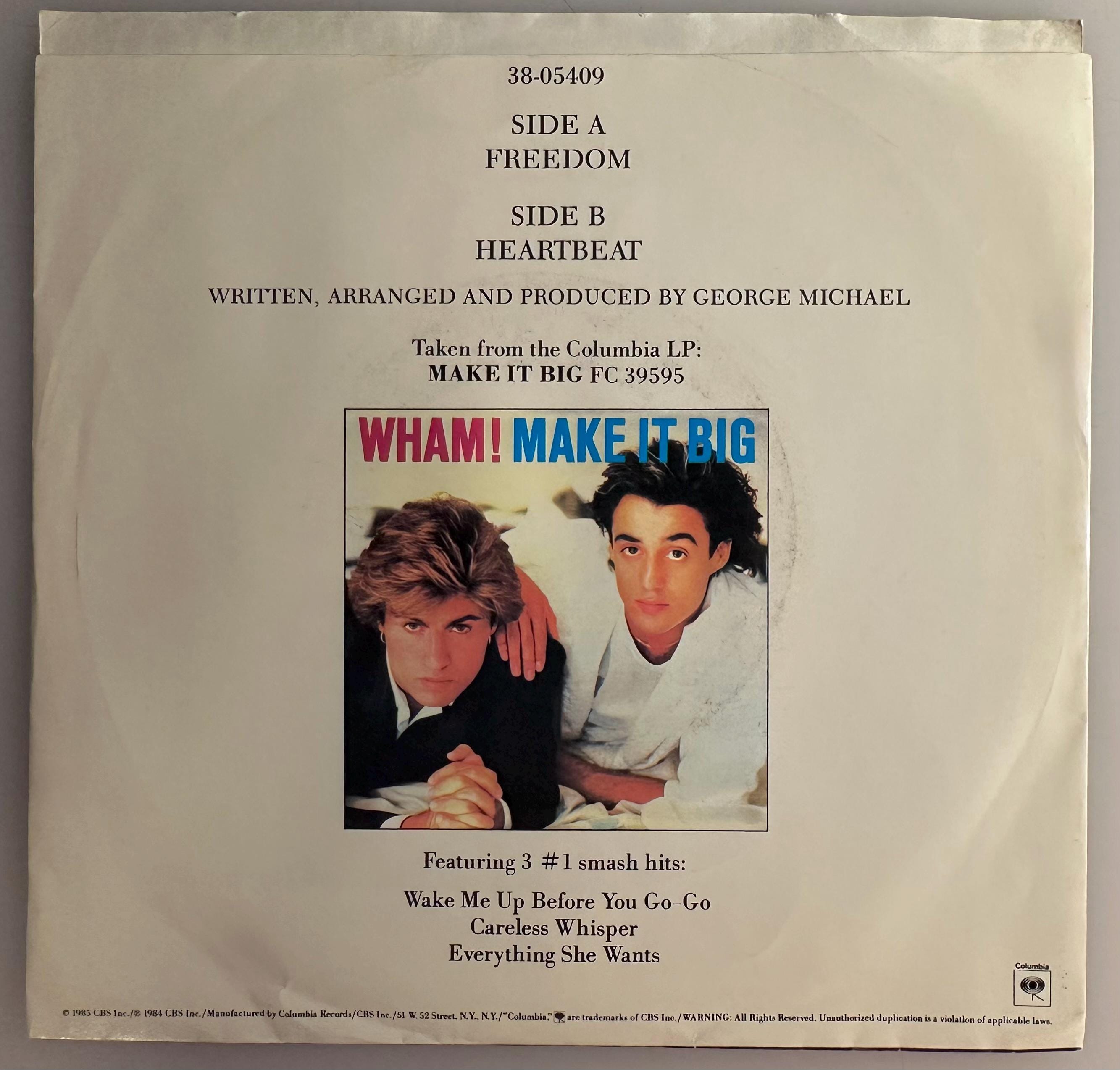 Wham! Freedom 1984 Vinyl 45 With Picture Sleeve / EX+ - Etsy