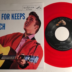 Elvis Presley / Too Much & Playing For Keeps / RCA Red Vinyl 45 w PS / Mint