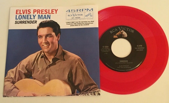 Elvis Presley / Surrender & Lonely Man / RCA Red Vinyl 45 W PS - Etsy Hong Kong