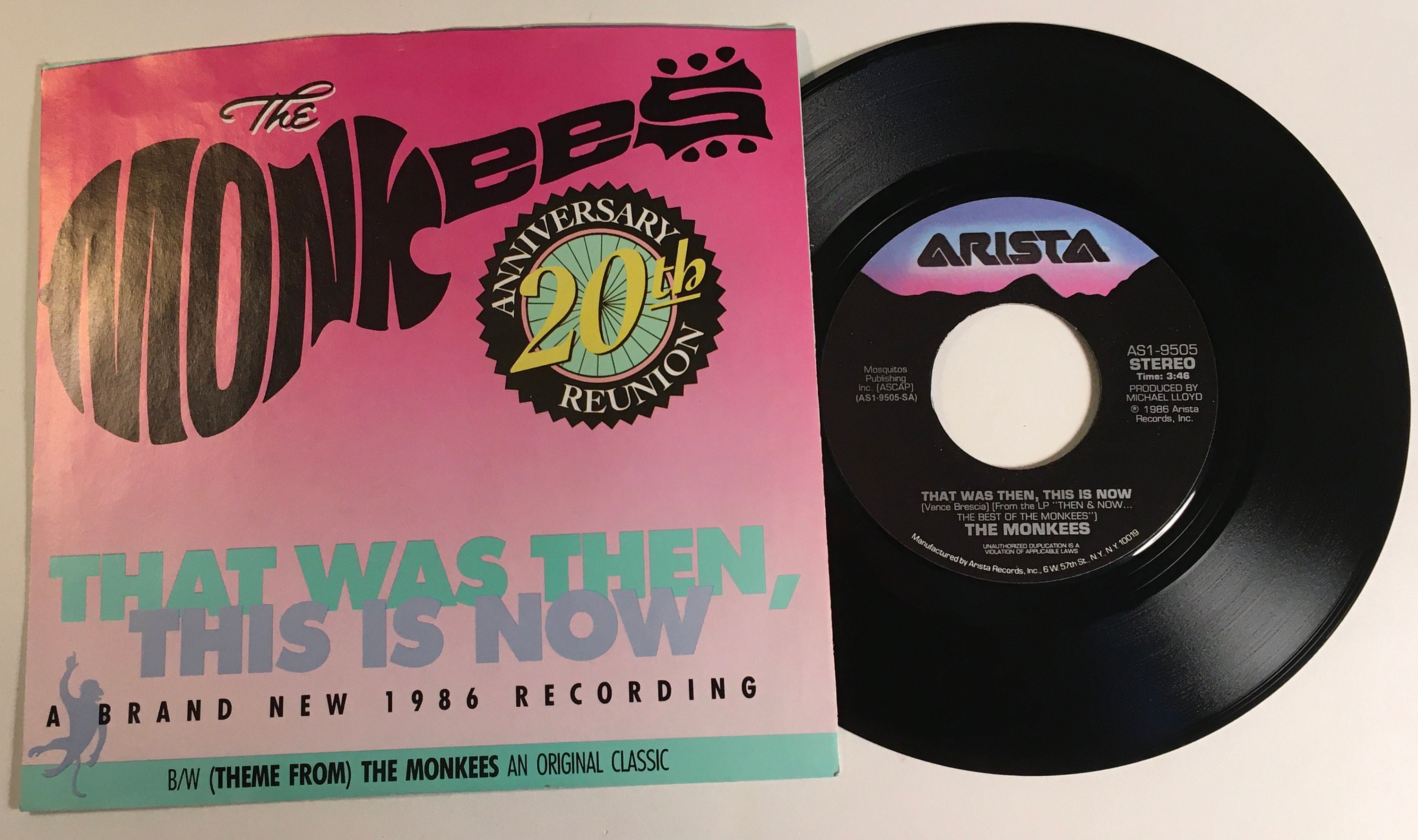 The Monkees / That Was Then, This is Now and theme From the Monkees / 1986  45 & PS NM - Etsy