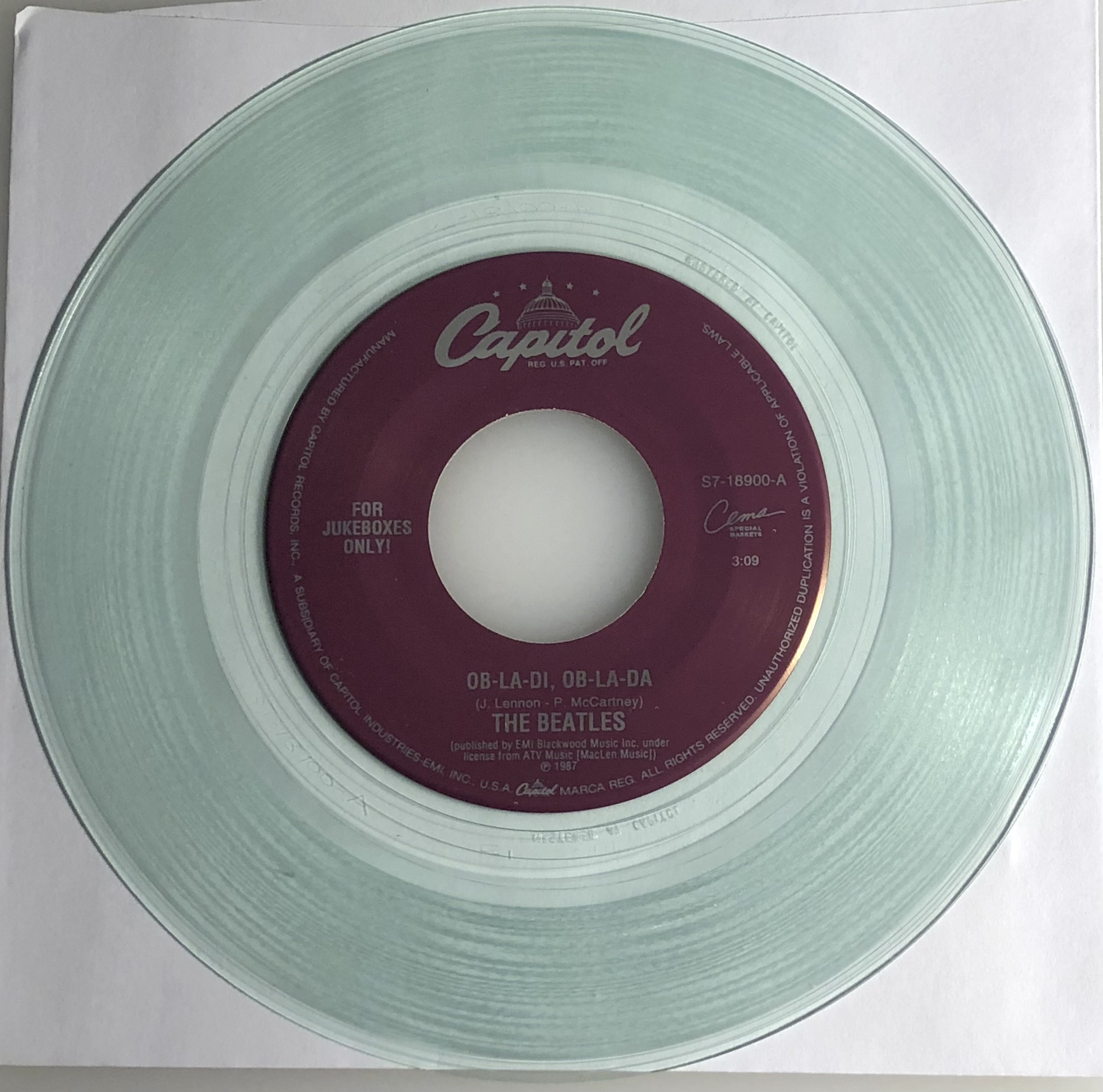 The Beatles / Ob-la-di, Ob-la-da & Julia / Clear 45rpm / Mint - Etsy