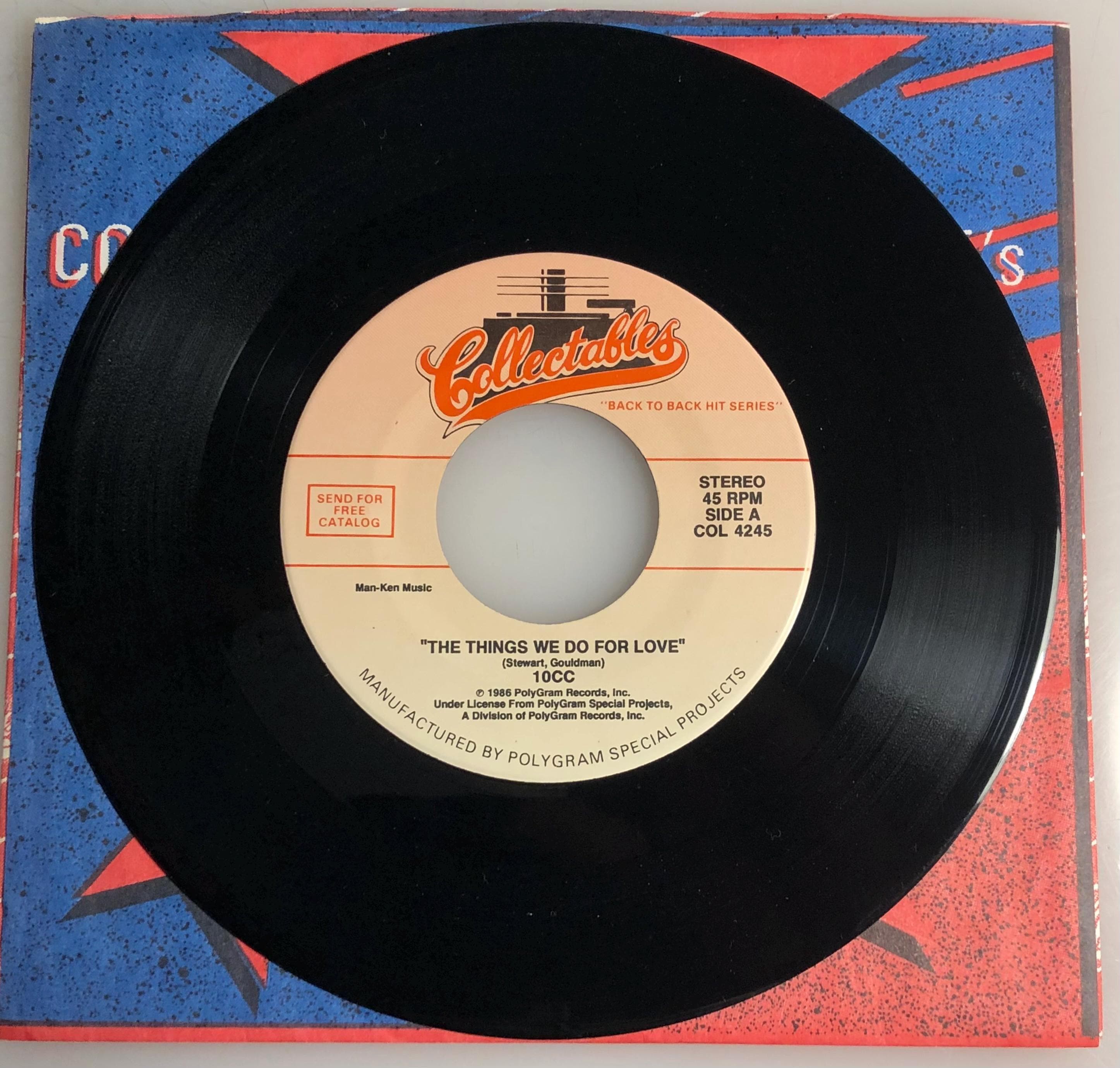 10cc / the Things We Do for Love / 45rpm / Mint - Etsy