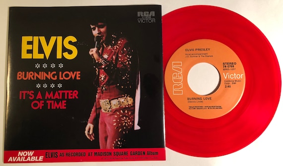 Buy Elvis Presley / Burning Love & It's A Matter of Time / RCA Red Vinyl 45 W PS / Mint Online in India - Etsy