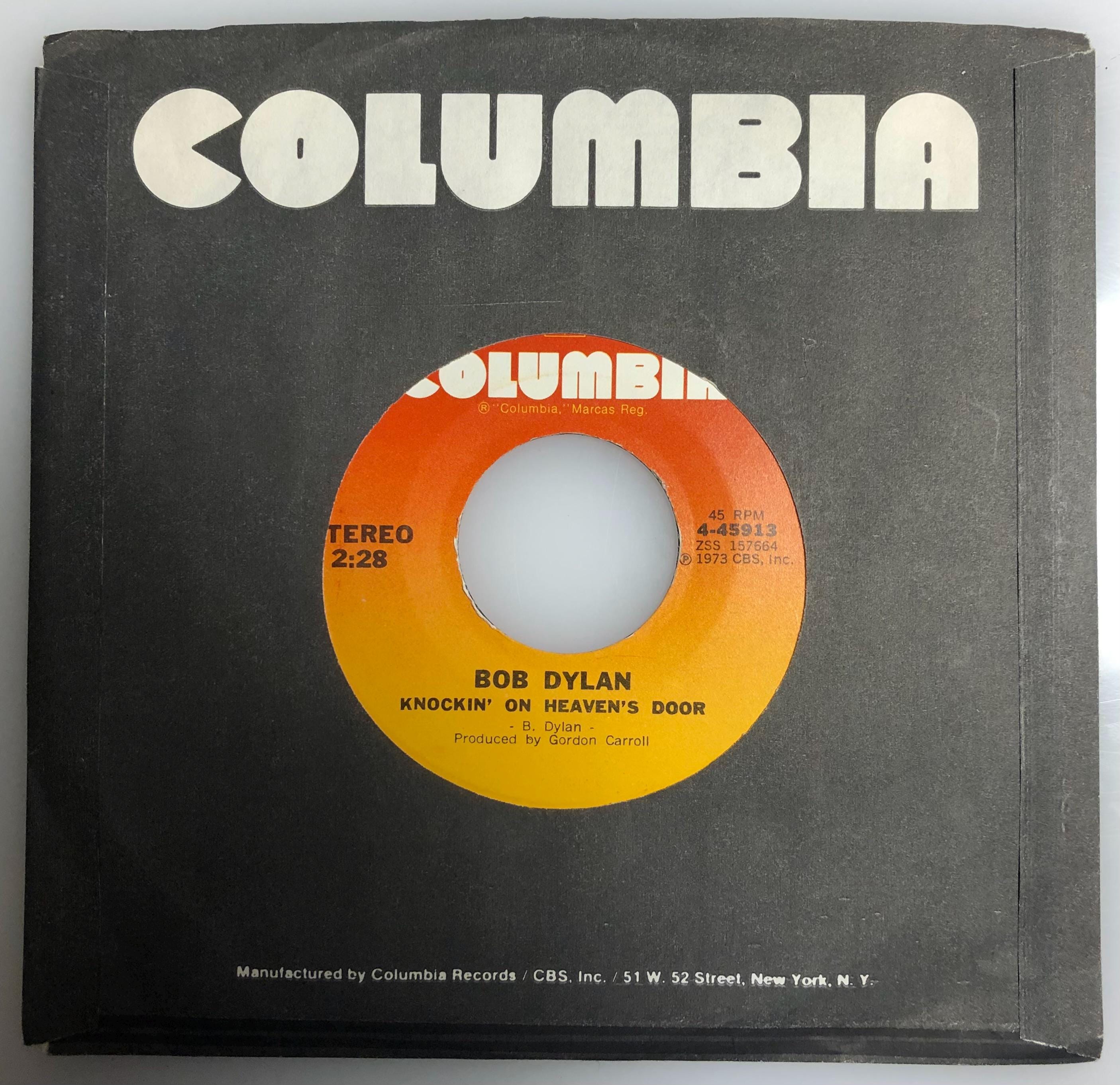 Bob Dylan / Knockin' on Heaven's Door / Original 1973 Columbia 45
