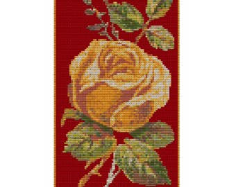 Pearl Rose, Old Judge Cigarette Card Collection Korsstygnsmönster - Digital nedladdning