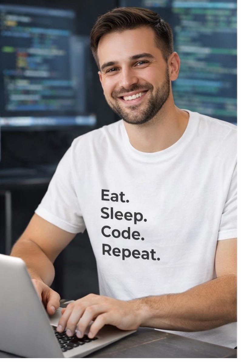 Eat Sleep Code Repeat - Developer Lifestyle T-Shirt image 6