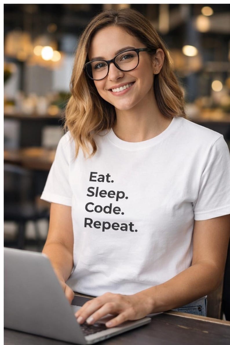 Eat Sleep Code Repeat - Developer Lifestyle T-Shirt image 1