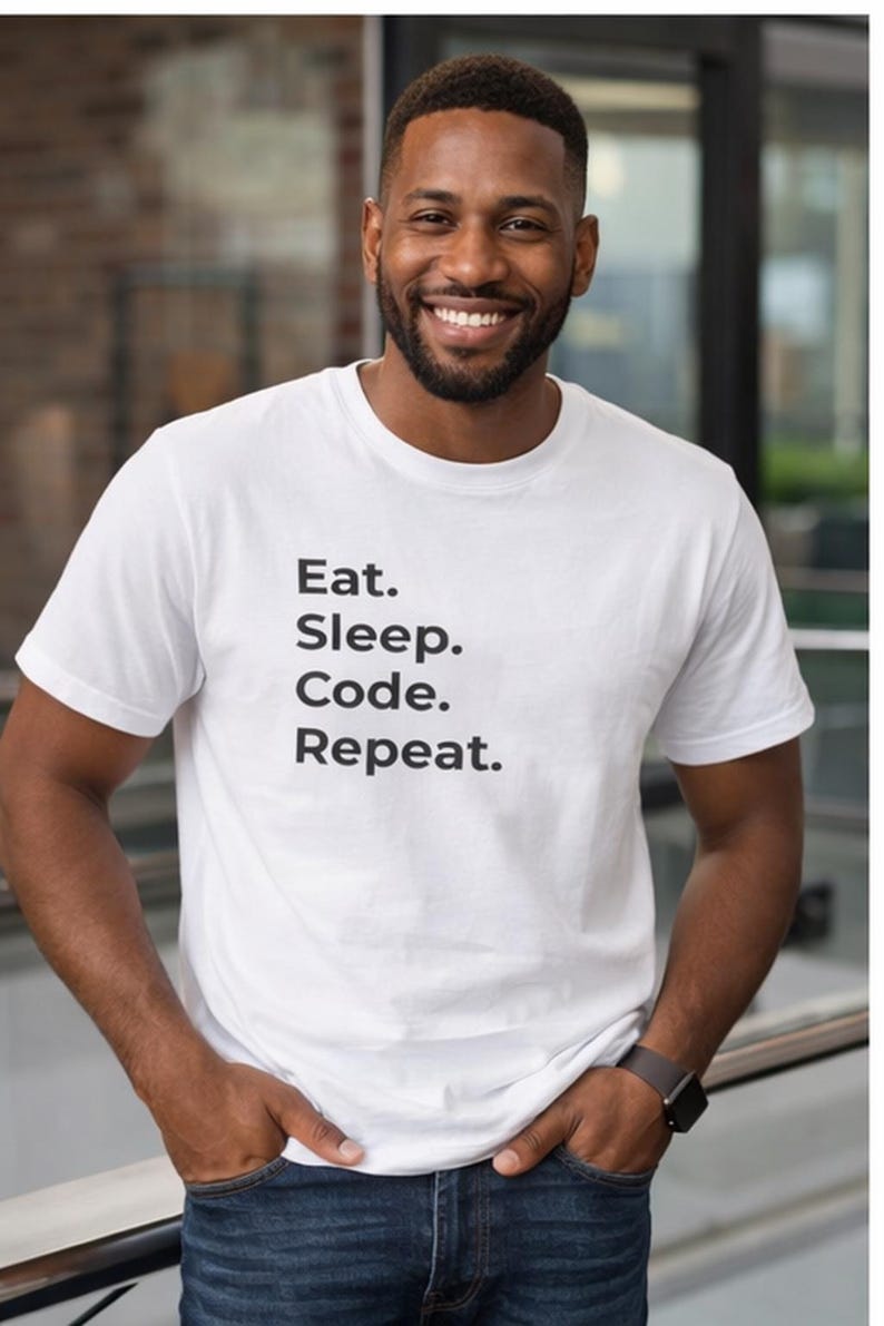Eat Sleep Code Repeat - Developer Lifestyle T-Shirt image 4