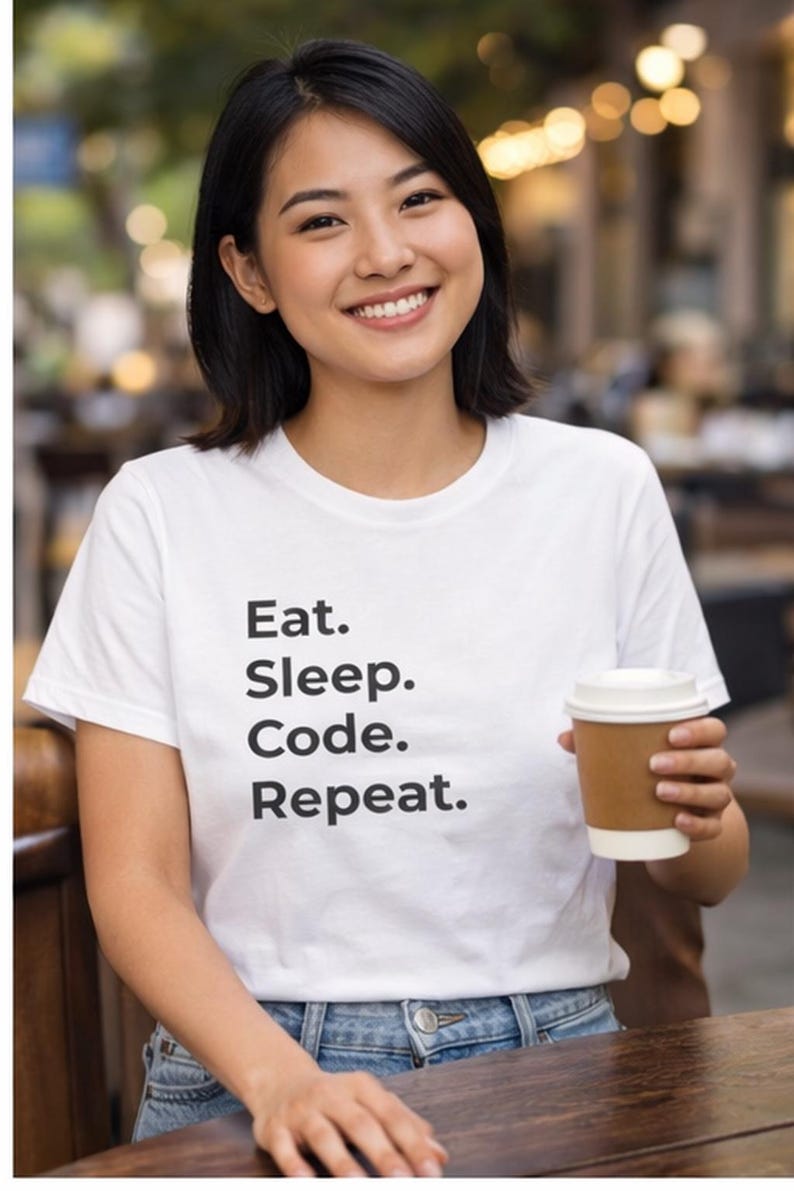 Eat Sleep Code Repeat - Developer Lifestyle T-Shirt image 5