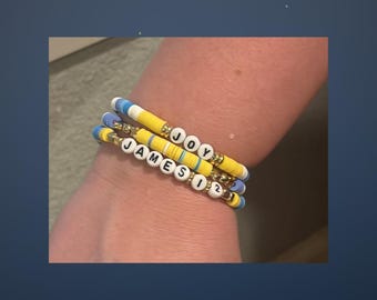 Clay Bead Scripture Bracelet | James 1 Joy Faith Jewelry, Handmade Christian Gift