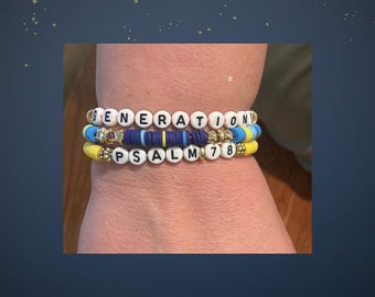 Clay Bead Scripture Bracelet | Psalm 78 Generations Faith Jewelry