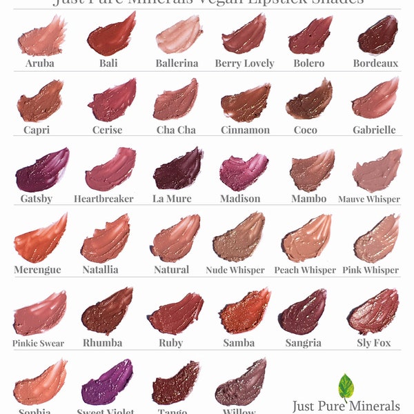 3 Natural Lipstick SAMPLES, Cruelty-Free Lipstick, Vegan Lipstick, Makeup Samples, Moisturizing lipstick, CHOOSE 3 COLORS