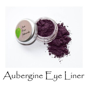 Natural Eyeliner, Mineral Eyeliner, Natural Mineral Eyeliner, Vegan Eyeliner, Eye Liner, Eyeliner Powder, Safe Makeup, COLOR: AUBERGINE