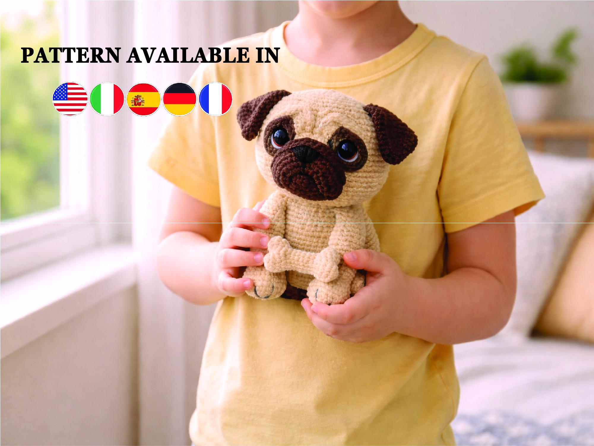 パグの子犬のかぎ針編み - Etsy 日本