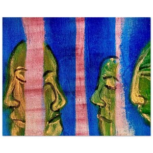 Mirror City Face Art Print – Outsider Expressionist Wall Decor (Limited Edition)