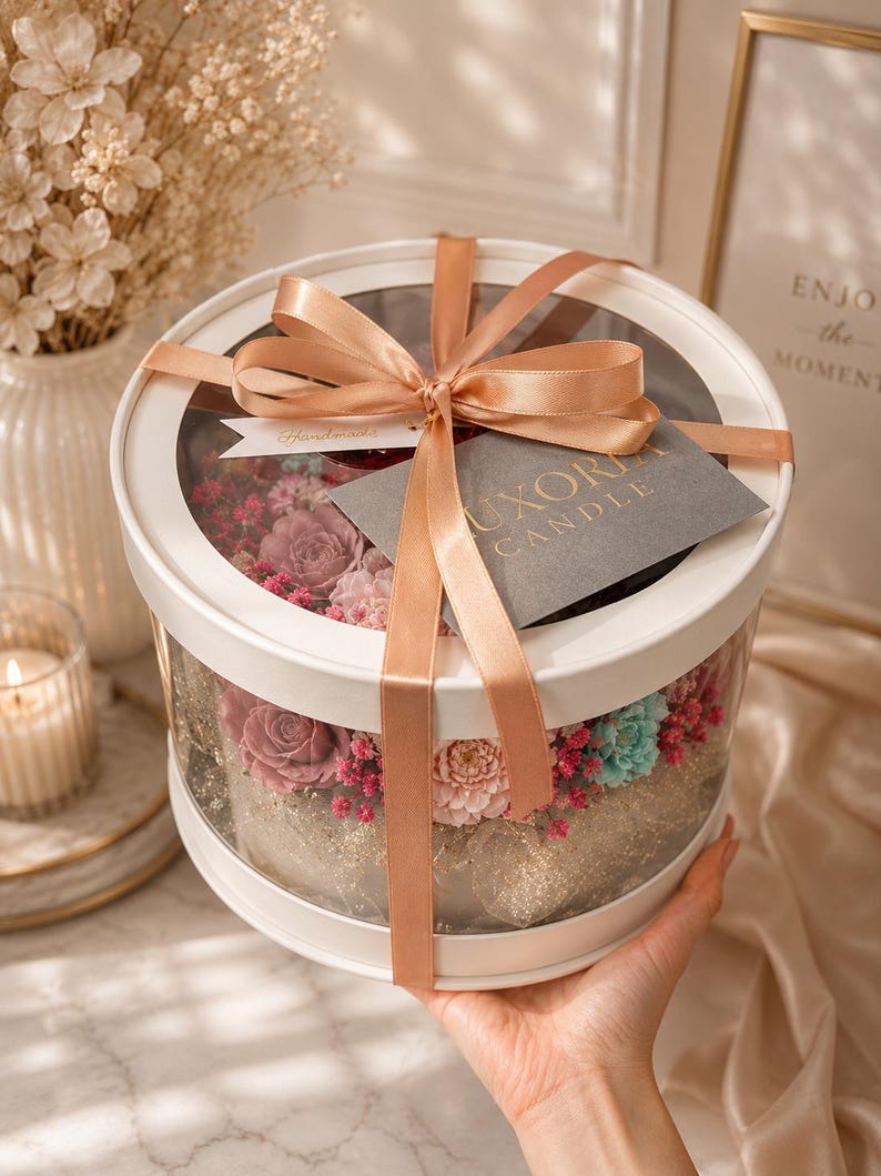 Luxury Flowerbox Candle Gift Set | Large Handmade Soy Wax Candle ...