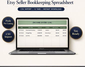 Etsyセラー向け簿記スプレッドシート｜Googleスプレッドシート＋Excel｜完全版ビデオチュートリアル付き