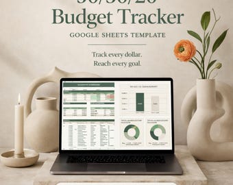 50/30/20予算トラッカーGoogleスプレッドシートテンプレート｜月間予算プランナー｜支出トラッカー｜個人財務スプレッドシート