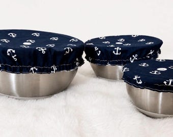 Bowl Cover – Handmade, Reusable, Cotton, Sour Dough Proofing, Eco-Friendly, Sustainable (Set of 3)