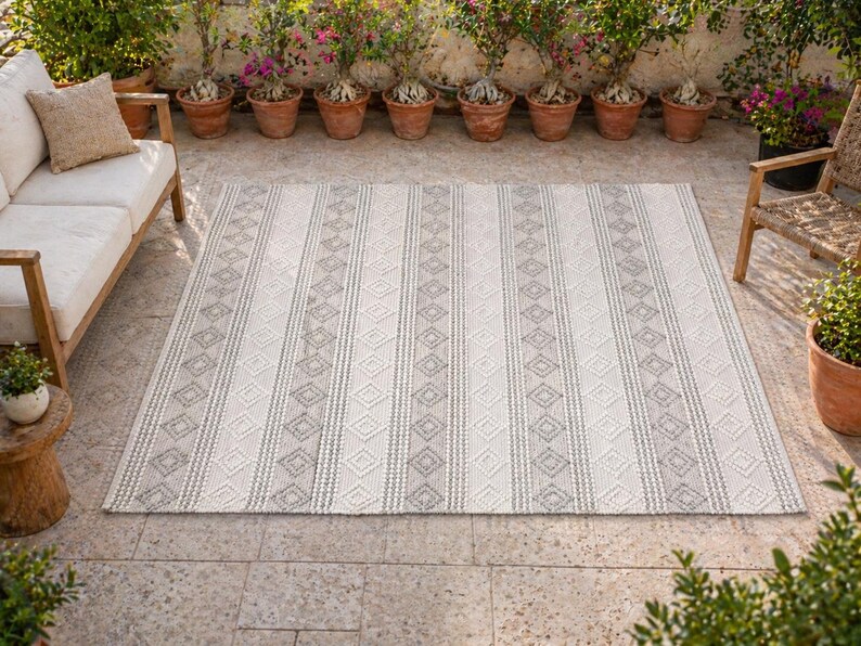 Chunky Boho Rug Buy Handwoven Chunky Wool Rug, Neutral Beige Boho Area Rug, Textured ...