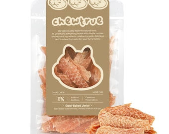 Healthy high-protein air-dried chicken breast Jerky, natural pet chew treats, low in fat and non-greasy, easy to digest，For cats and dogs