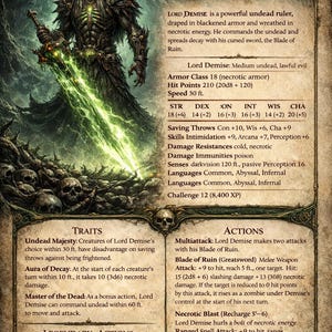 Undead Ruler Lord Demise Boss Monster Poster | Dark Fantasy Undead Villain (digital ...