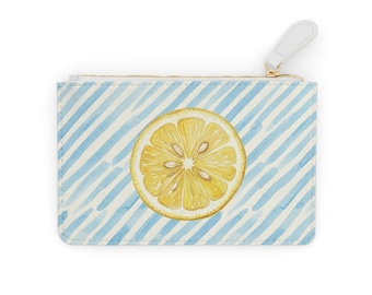 Mini bolso de mano con diseño de rodaja de limón