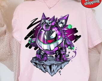Comfort Colors® Gengar Halloween Shirt Aesthetic Gengar Tshirt For Mens Fashion Gastly, Pkemon Pullover Athletic Daily Tee