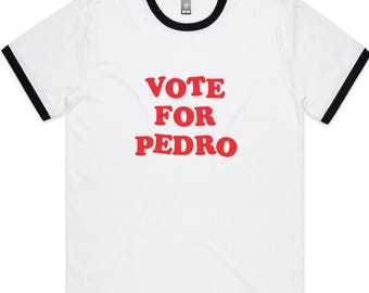 Votez pour le t-shirt Pedro, t-shirt rétro à effet délavé