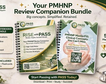 PMHNP Bewertung Begleiter Bündel, PMHNP Lernleitfaden, Psychiatric Mental Gesundheit Krankenschwester Praktiker Prüfungsvor