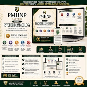 PMHNP Psychopharmacology Mastery eBook | High-Yield Board Review (Digital Download)