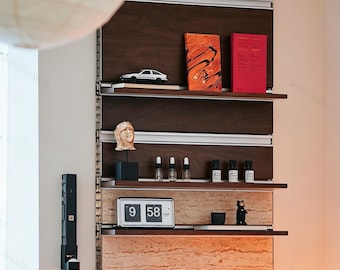 Moderne wandplank, modulaire wandplank, metalen plank, wandplank, decorstandaard, housewarmingcadeau, wandplank
