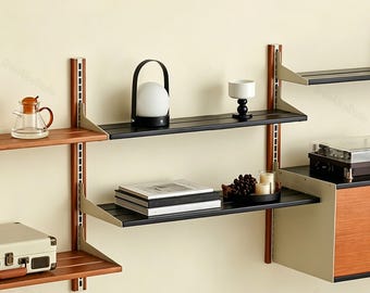 Vintage houten plank, wandplank, modulaire planken, gelaagde wandplank, zwevende muurplank, woondecoratie, housewarmingcadeau, thuisopslag.