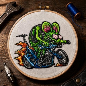Rat Fink Embroidery Pattern - Etsy