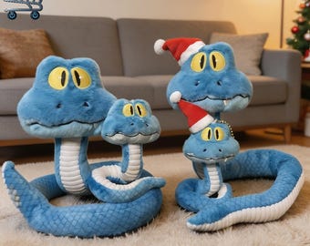 Gary De'Snake Plush Zootopia 2 | Blue Snake Stuffed Animal | Poseable Twistable Pit Viper Toy | Wearable Bracelet Snake | Movie Character