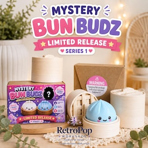 Mystery Bao Bun / Dumpling Clickers – Serie 1 | 3D-utskriven samlarleksak med fidgetmotiv | Blind Bag Surprise | Söt skrivbordsleksak | Första utgåvan