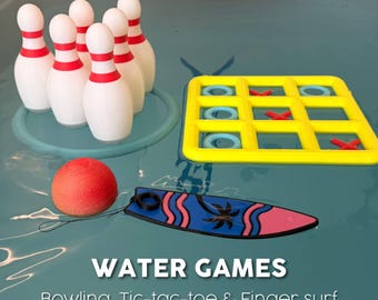 JUEGOS ACUÁTICOS / Bolos, Tres en Raya y Surf Acuático
